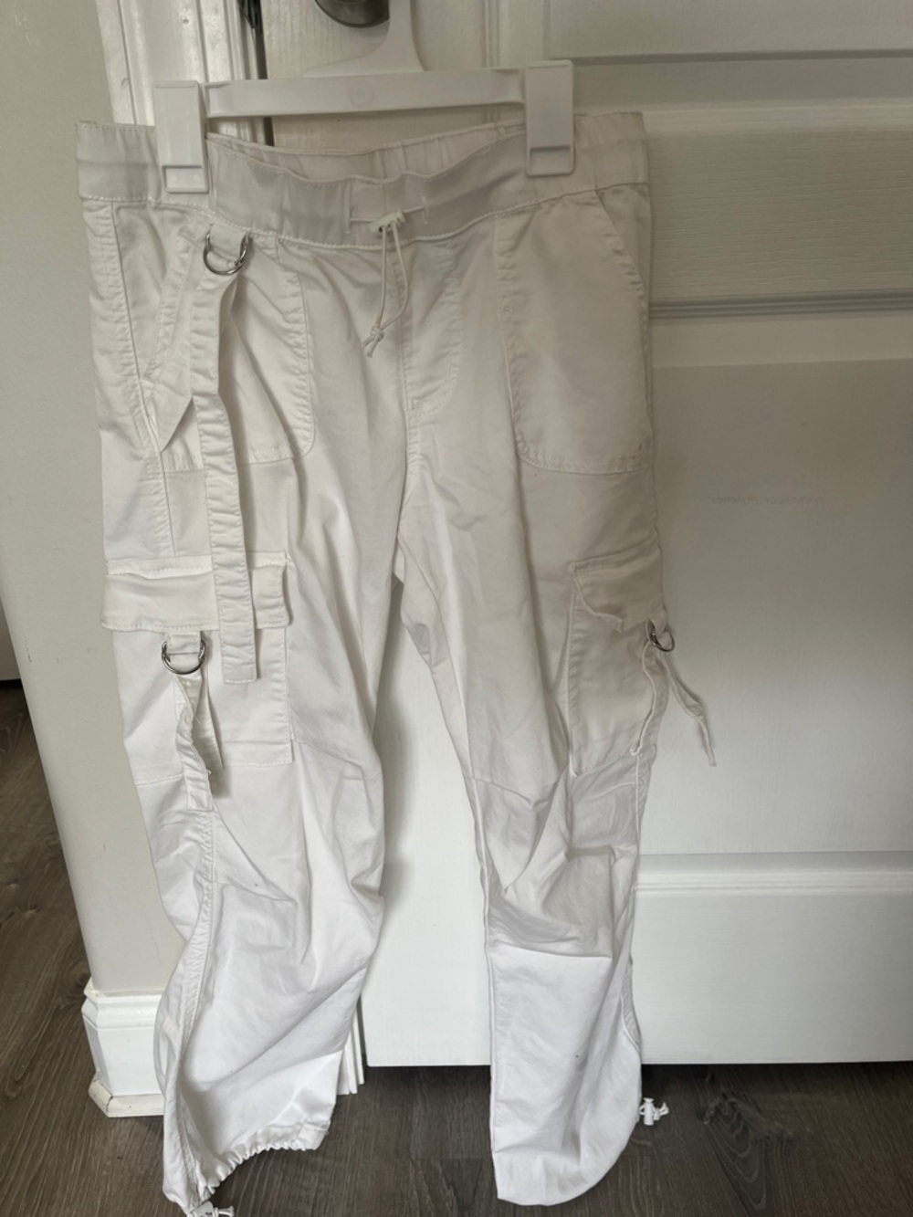 VIP White Cargo Utility Jeans